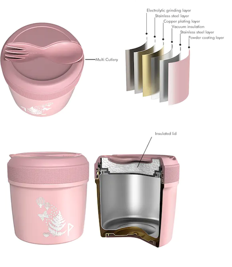 Thermo Lunchbox Carl Oscar Spirit Rosa