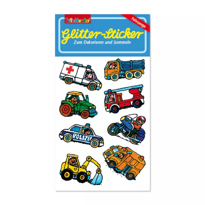 Glitzer Sticker Fahrzeuge