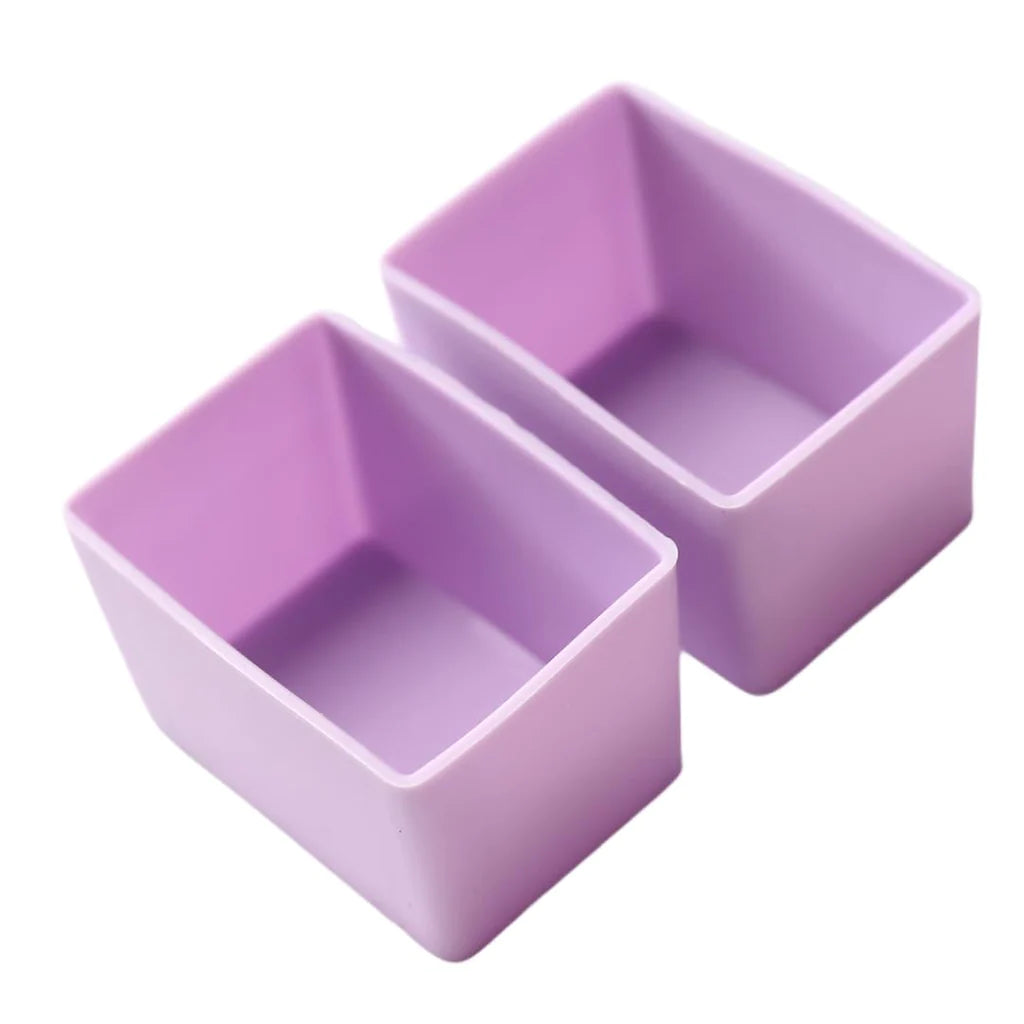Silikonformen Munchbox Rectangle 2er Set Lavendel