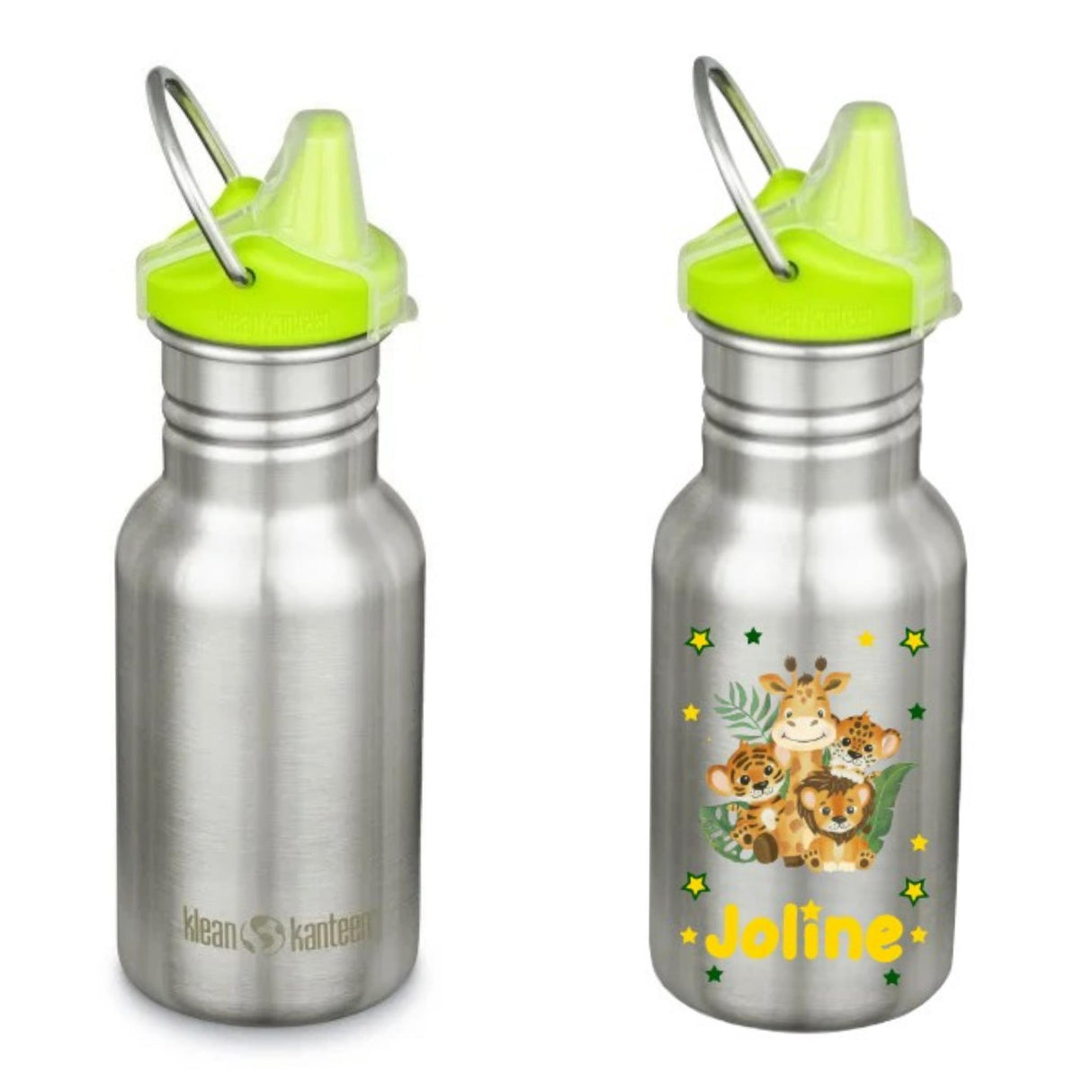 Kinder Edelstahl Trinkflasche Klean Kanteen Sippy 355ml Silber