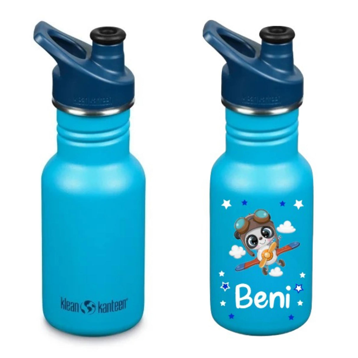 Kinder Edelstahl Trinkflasche Klean Kanteen Sport 355ml Blau