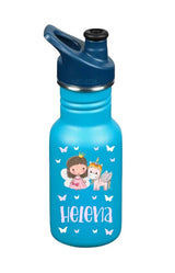 Kinder Edelstahl Trinkflasche Klean Kanteen Sport 355ml Blau