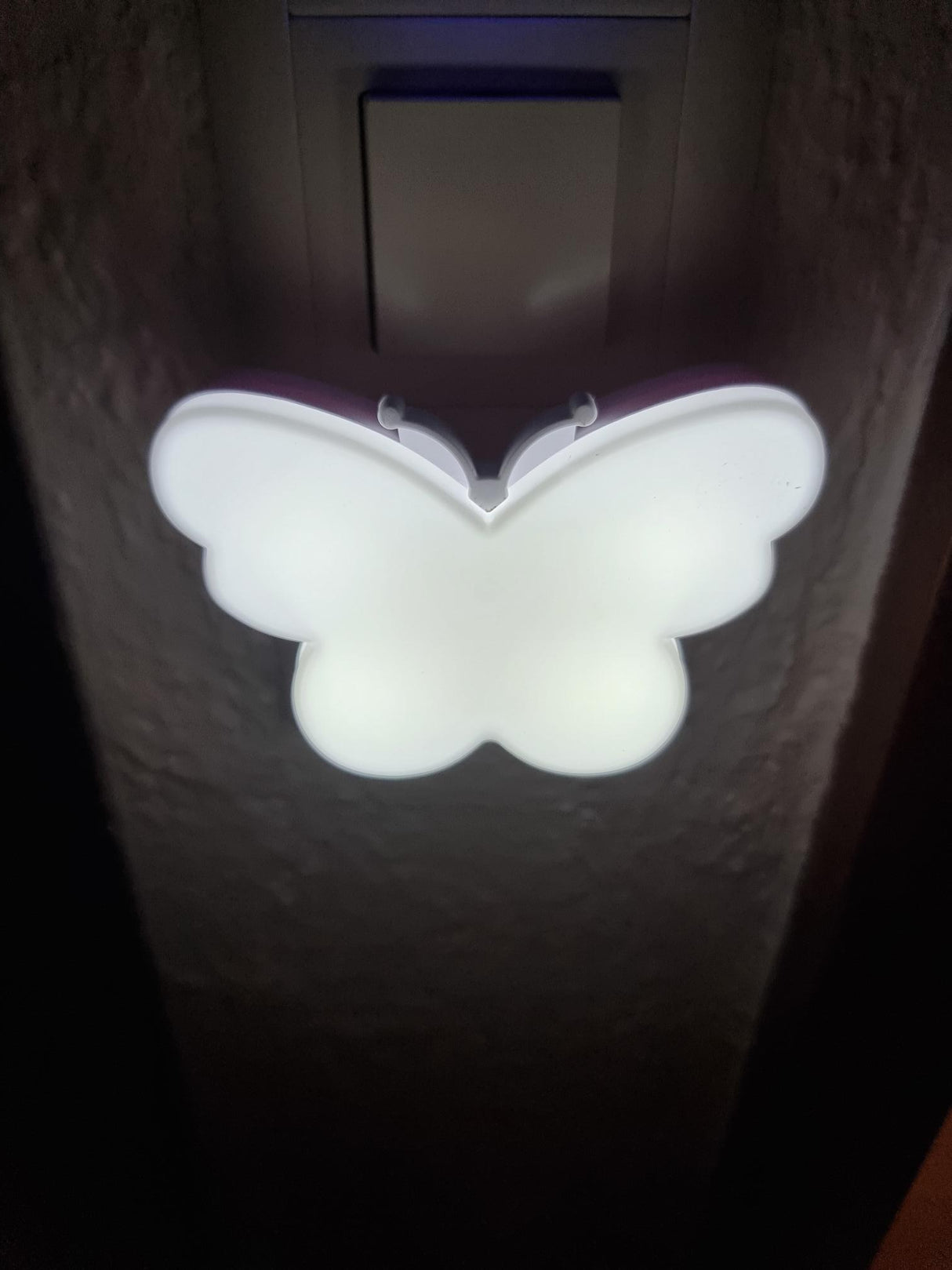 Nachtlicht Steckdose Schmetterling LED Weiss
