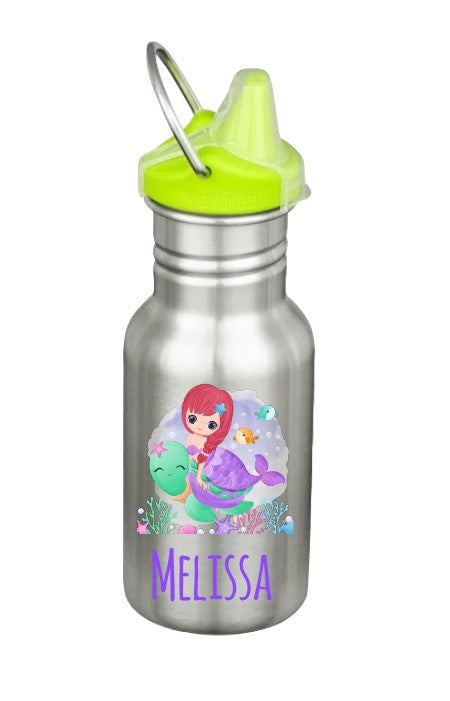 Kinder Edelstahl Trinkflasche Klean Kanteen Sippy 355ml Silber