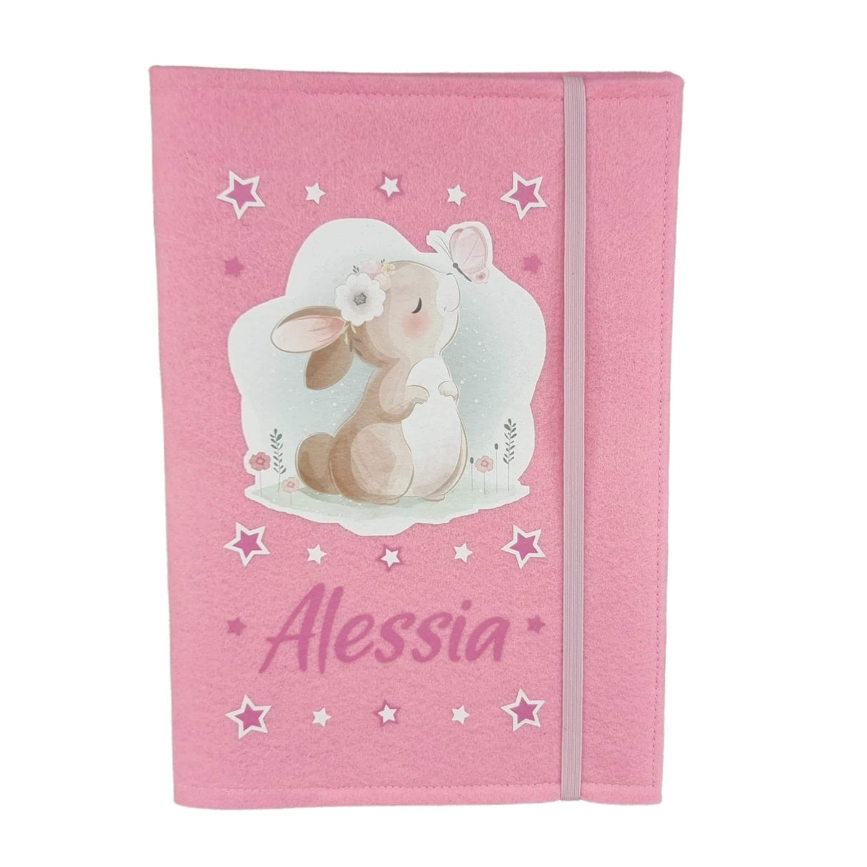Gesundheitshefthülle aus Filz Rosa