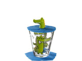 Trinkglas Kinder mit Untersetzer Leonardo Krokodil