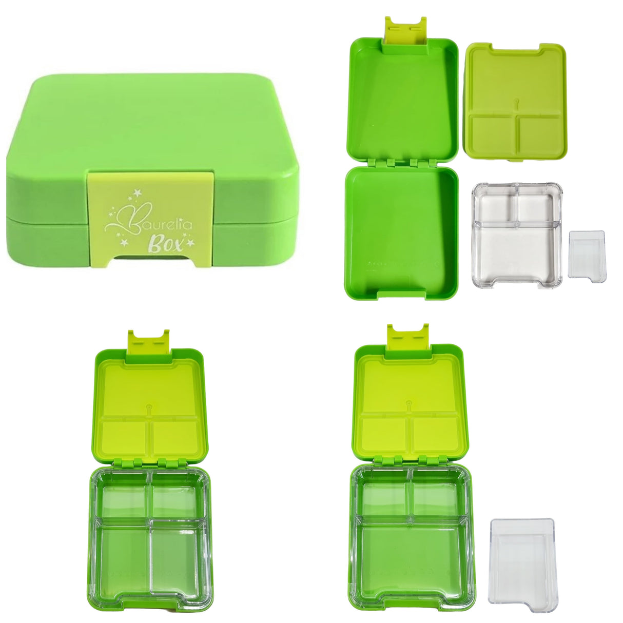SET Znünibox und Trinkflasche Baurelia Box Midi mit Ion8 500ml Grün