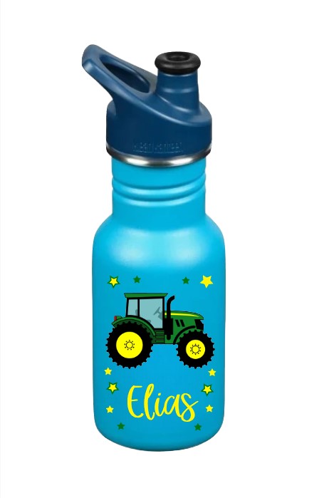 Kinder Edelstahl Trinkflasche Klean Kanteen Sport 355ml Blau