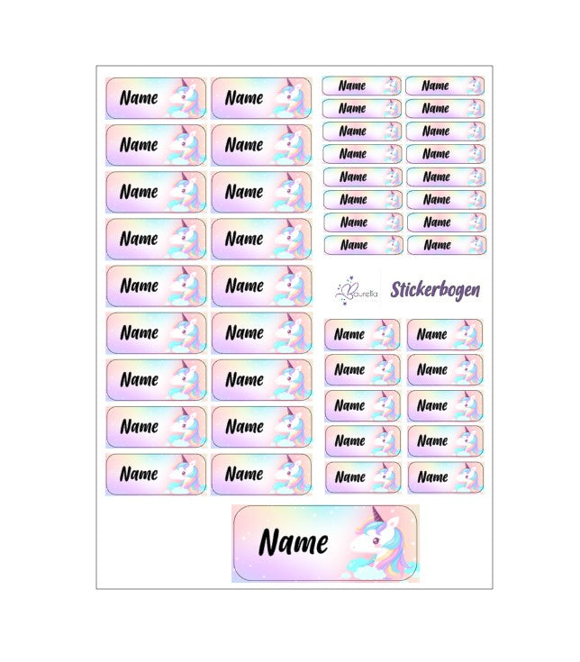 Stickerset Baurelia Einhorn 3