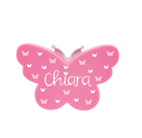 Nachtlicht Steckdose Schmetterling LED Pink