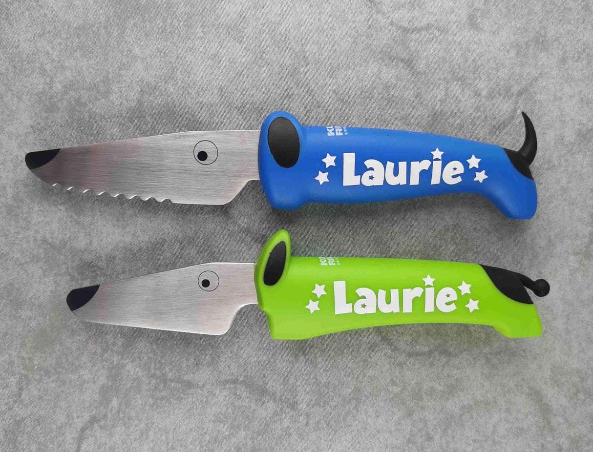 Küchenmesser Kinder Kuhn Rikon Kinderkitchen Blau/Grün