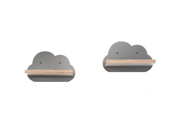 Erweiterungsregale Wolken 2er Set Grau