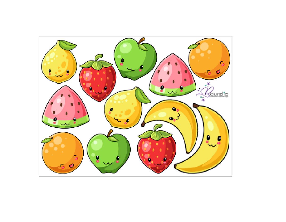 Stickerbogen Frucht 1