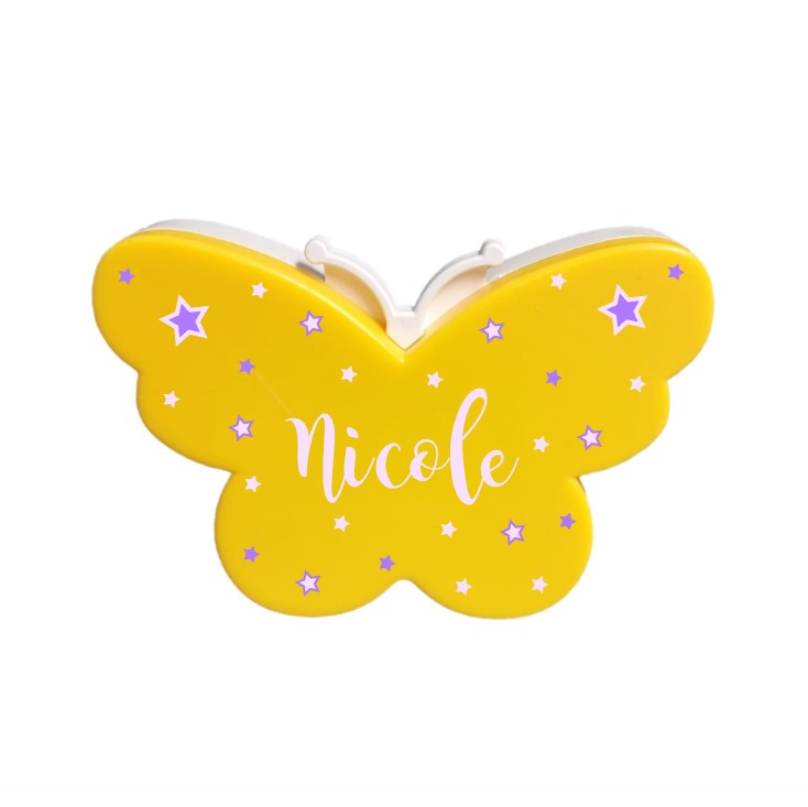 Nachtlicht Steckdose Schmetterling LED Gelb