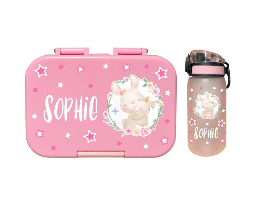 SET Znünibox und Trinkflasche Baurelia Box Mini mit Ion8 400ml Rosa