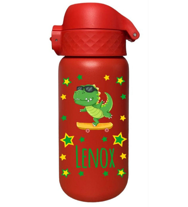 Kinder Edelstahl Trinkflasche Ion8 400ml Rot