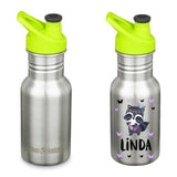 Kinder Edelstahl Trinkflasche Klean Kanteen Sport 355ml Silber