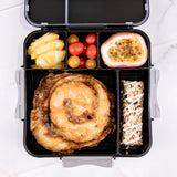 Znünibox Little Lunch Box Bento Three+ mit 3 Unterteilungen Schwarz