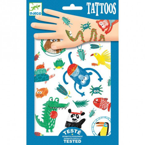 Kinder Tattoo Tier 2 Bögen Blau