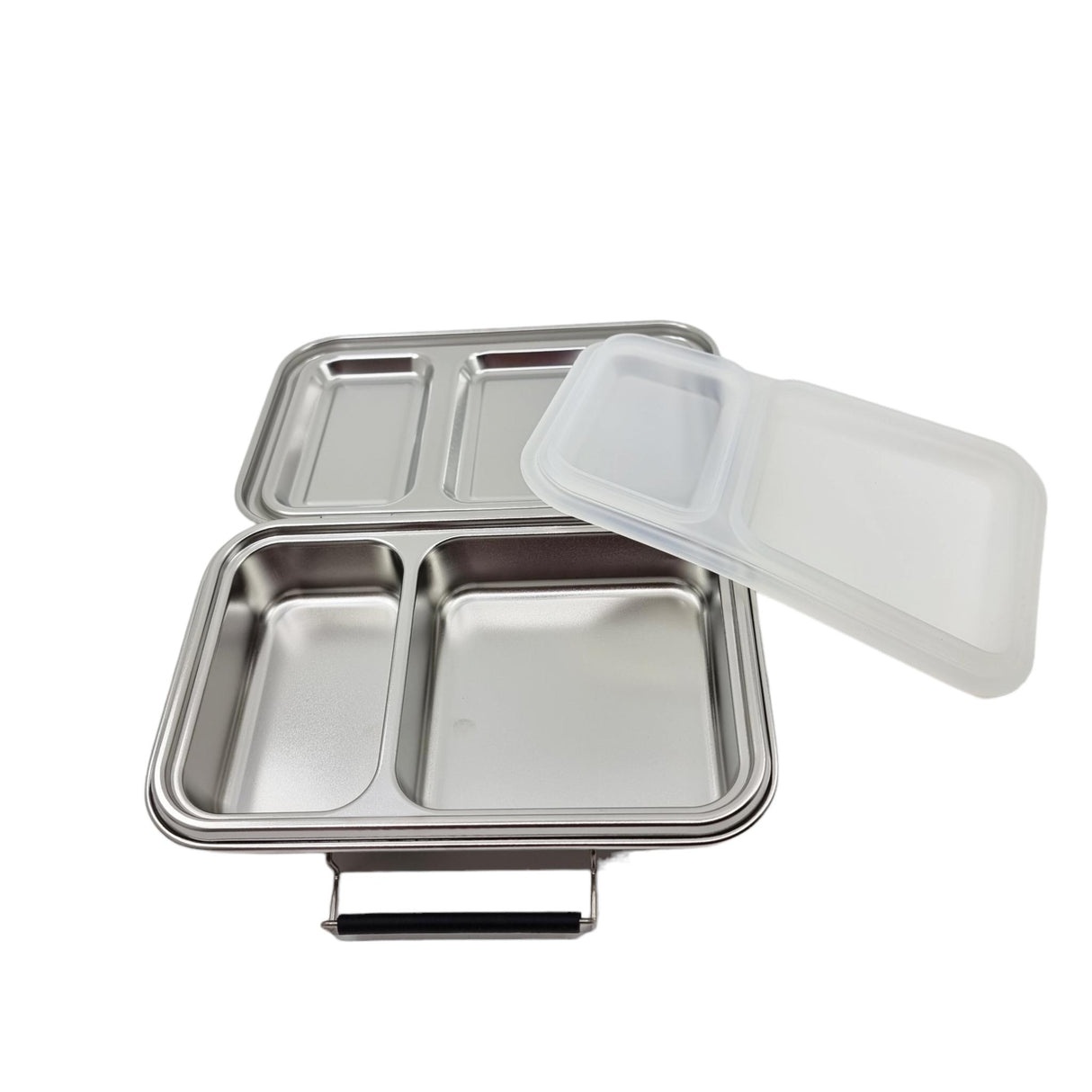 Edelstahl Znünibox Baurelia Box Eco mit 2 Unterteilungen Weiss