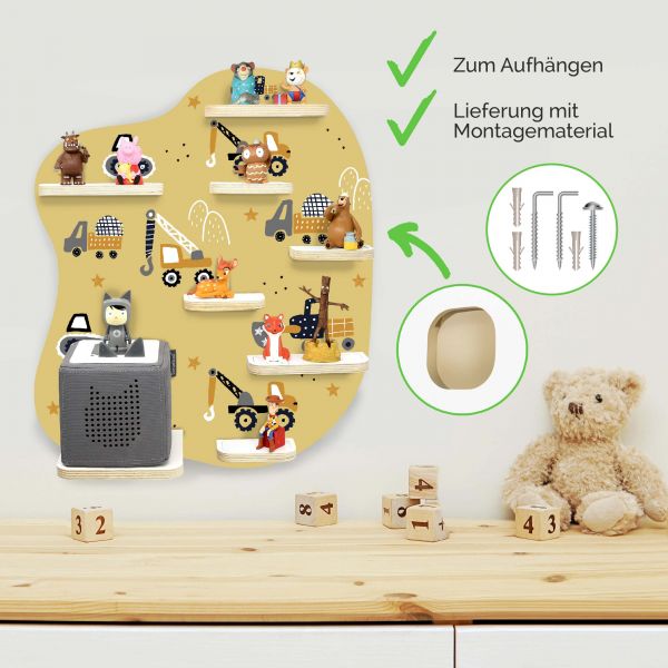 Tonie Regal zum Aufhängen Baustellenfahrzeuge