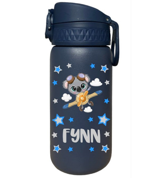 Kinder Edelstahl Trinkflasche Ion8 400ml Dunkelblau