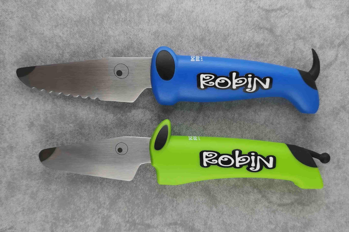 Küchenmesser Kinder Kuhn Rikon Kinderkitchen Blau/Grün
