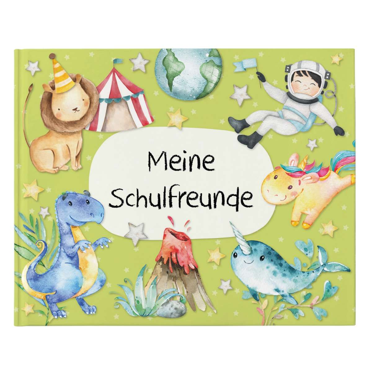 Freundebuch für Kinder in der Schule - Grün