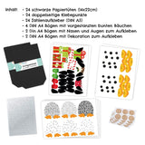 Adventskalender Pinguin Schwarz Weiss