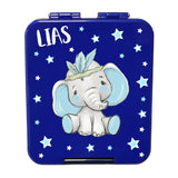 znünibox dunkelblau, lunchbox dunkelblau, brotodose dunkelblau, znünibox elefant, lunchbox elefant, brotdose elefant, znünibox personalisiert, znünibox mit name, lunchbox personalisiert, lunchbox mit name, brotodose personalisiert, brotdose mit name, znünibox personalisiert schweiz kinder