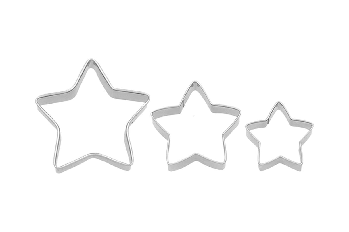 Edelstahl Ausstechformen Stern Klein 3er Set