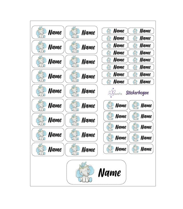 Stickerset Baurelia Elefant 3
