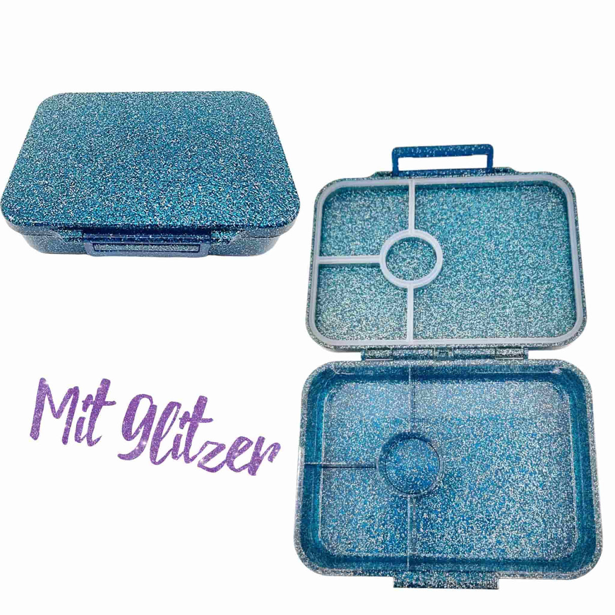 Znünibox Bento Glitzer Blau