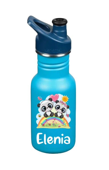 Kinder Edelstahl Trinkflasche Klean Kanteen Sport 355ml Blau