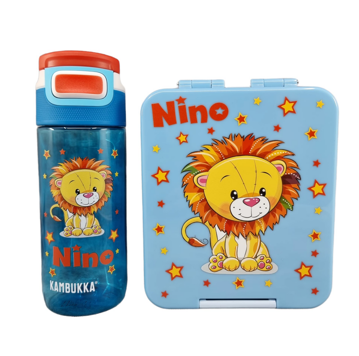 SET Znünibox und Trinkflasche Baurelia Box Midi mit Kambukka 500ml Hellblau