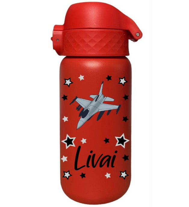 Kinder Edelstahl Trinkflasche Ion8 400ml Rot